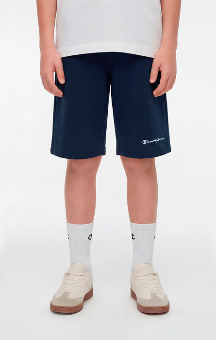 Boys’ Bermuda Shorts with Small Embroidered Logo Icons