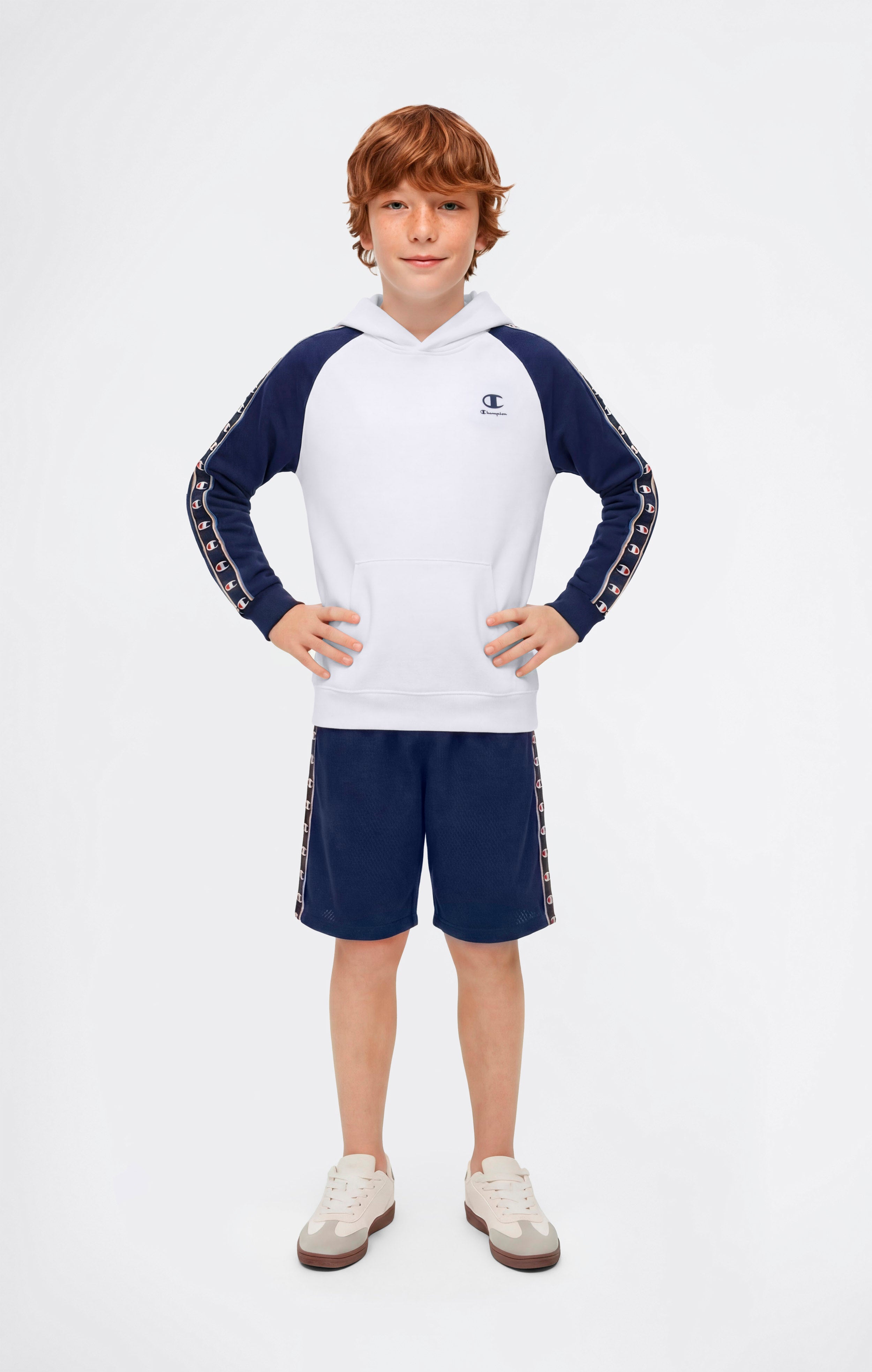 Boys’ Hooded Sweatshirt with C-Logo Tape