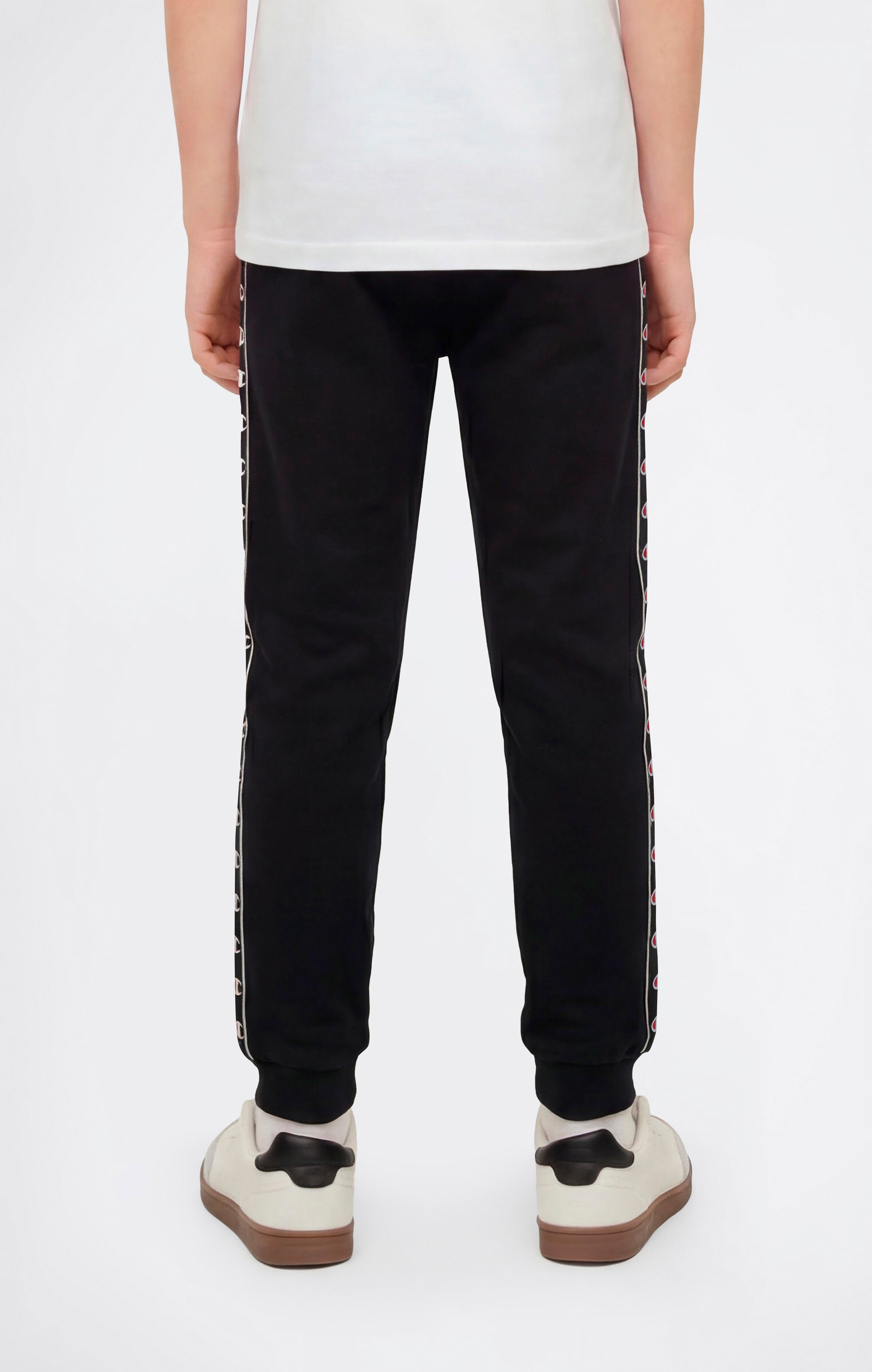 Pantaloni con Fondo a Costina e Tape Logo da Bambino