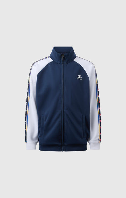 Sudadera con cremallera completa y cinta con logo para niño