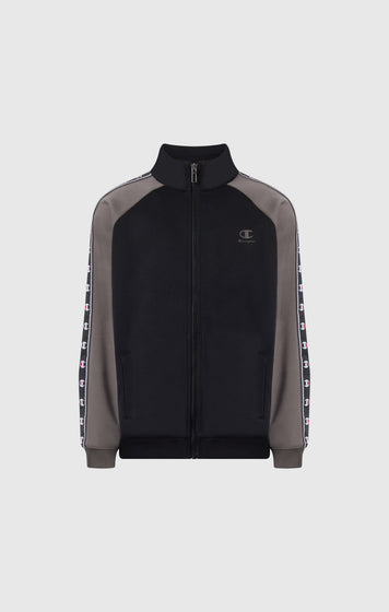 Sweat zippé avec bande logo pour garçon