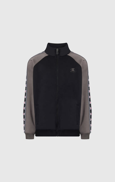 Jungen Sweatjacke mit durchgehendem Reißverschluss und Logo-Tape