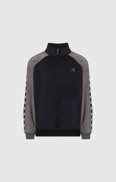 Boys’ Full Zip Sweatshirt with Tape Logo