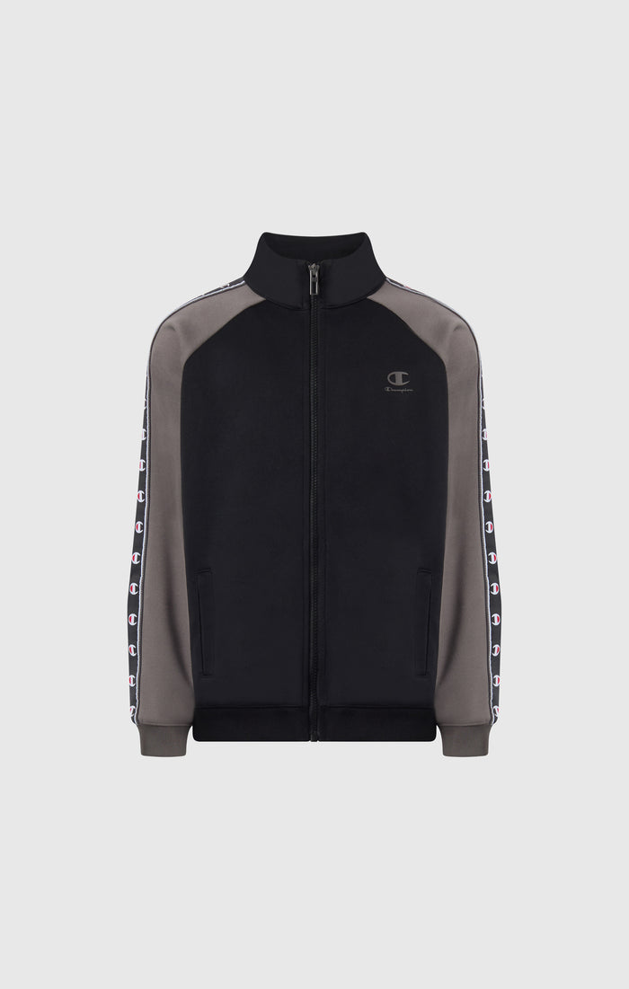 Boys’ Full Zip Sweatshirt with Tape Logo