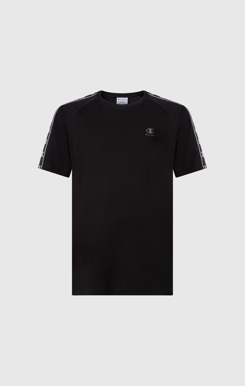 Jungen T-Shirt mit Rundhalsausschnitt und Logo-Tape