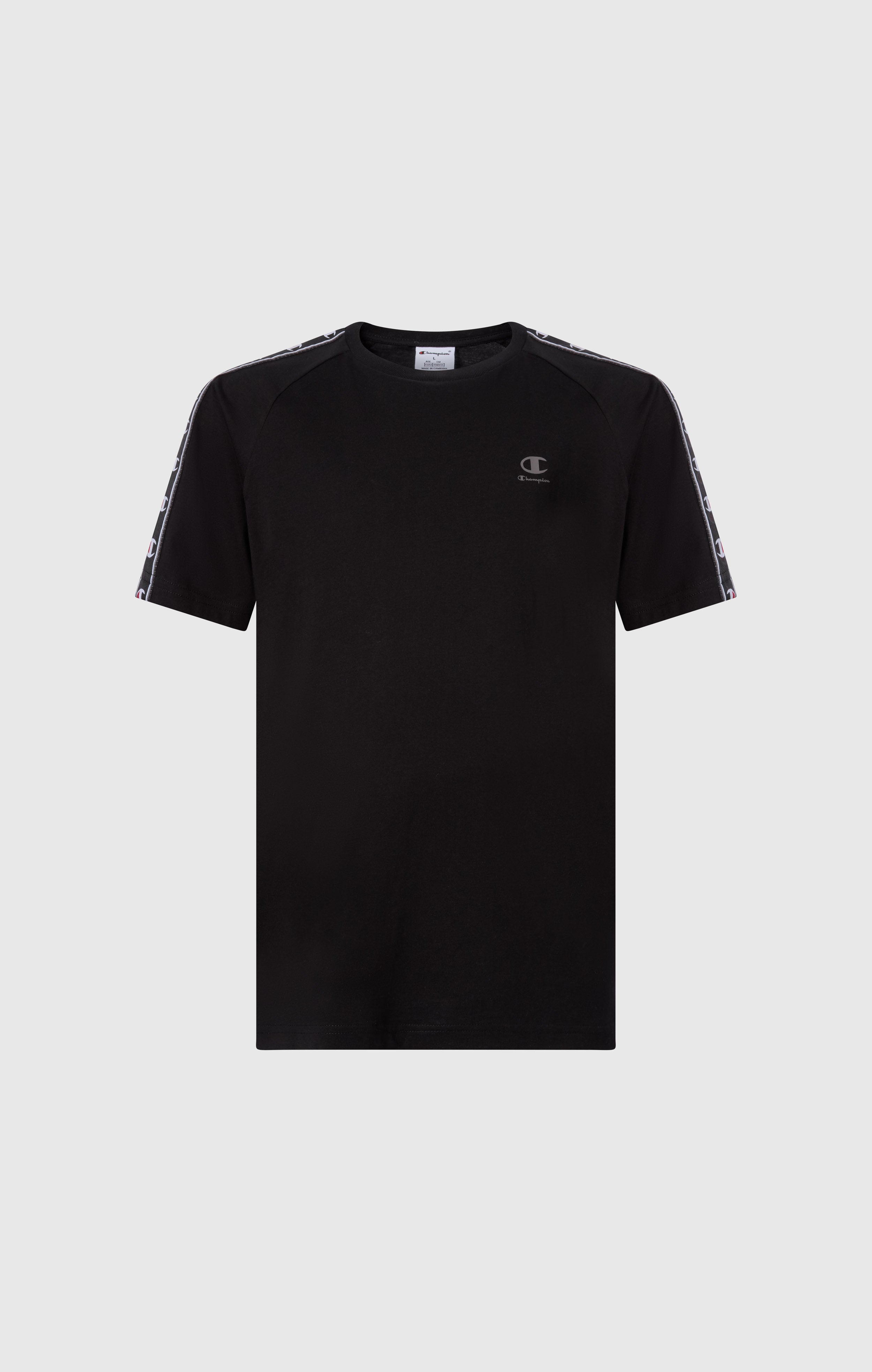 Jungen T-Shirt mit Rundhalsausschnitt und Logo-Tape