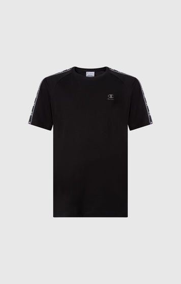 T-shirt à col rond avec bande logo pour garçon