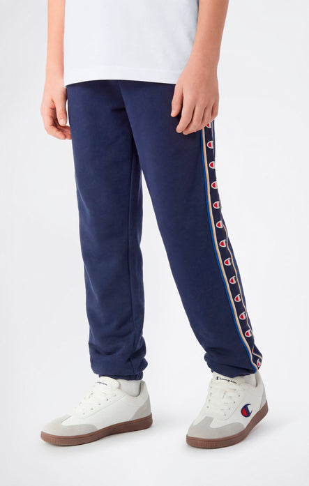 Jungen T-Shirt mit Rundhalsausschnitt und Logo-Tape