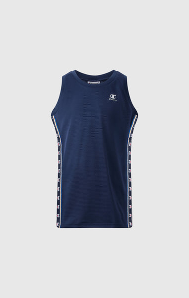 Canotta in Mesh con Tape Logo da Bambino