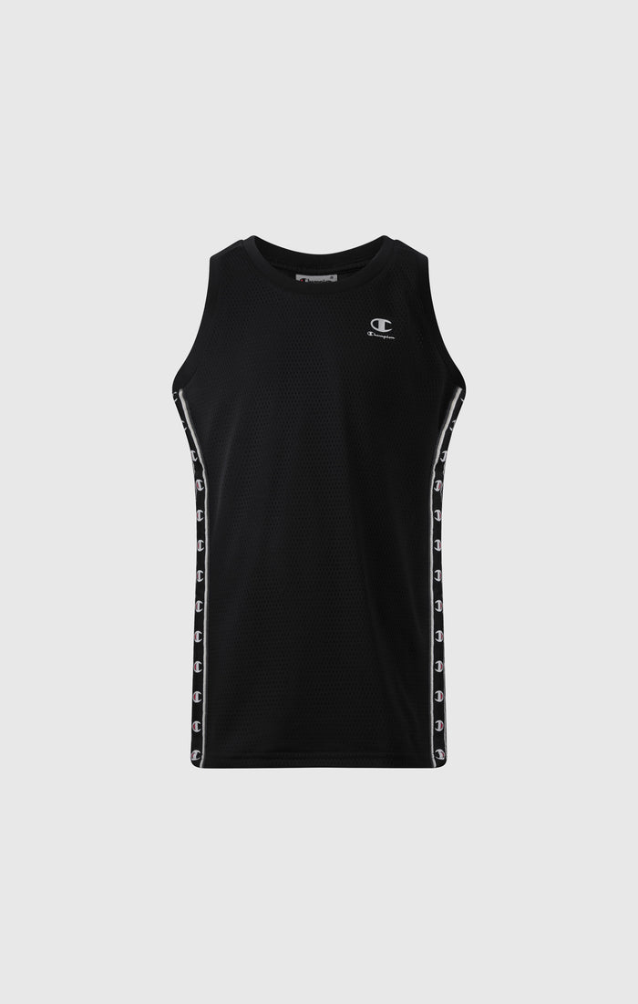 Camiseta de tirantes de malla con cinta con logo para niño