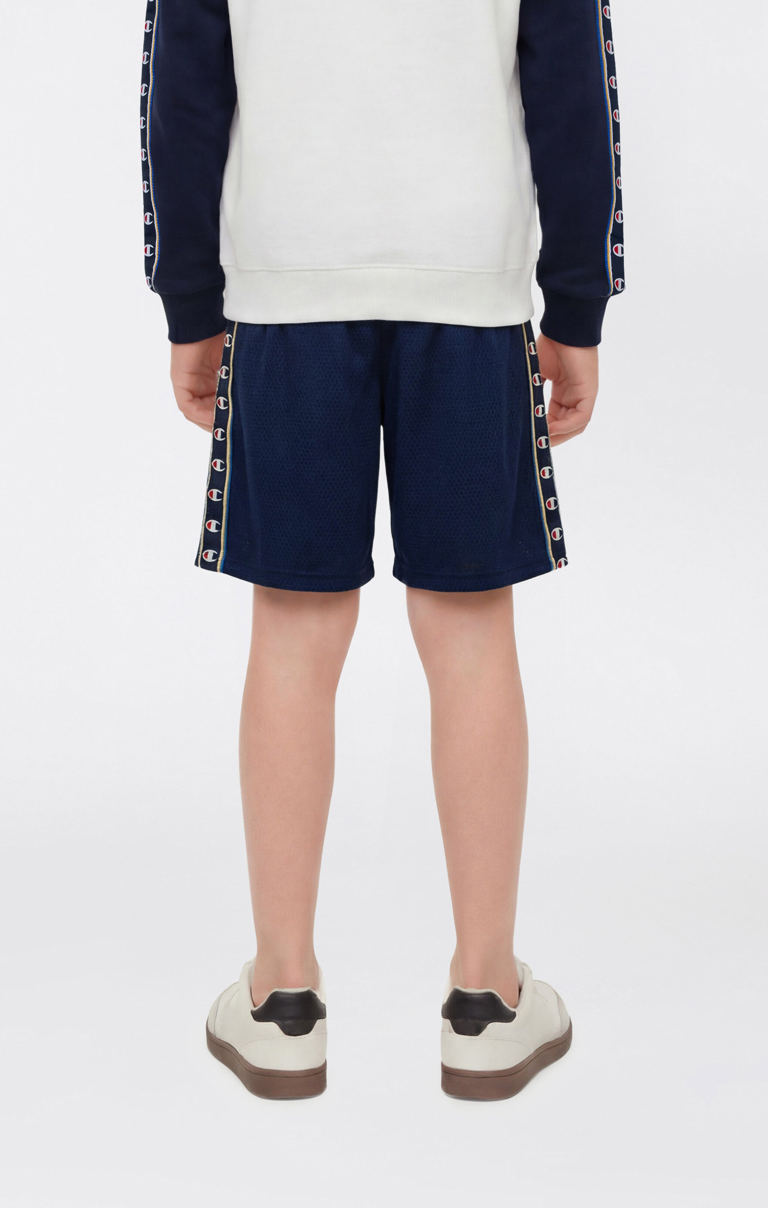 Boys’ Mesh Bermuda Shorts with Tape Logo