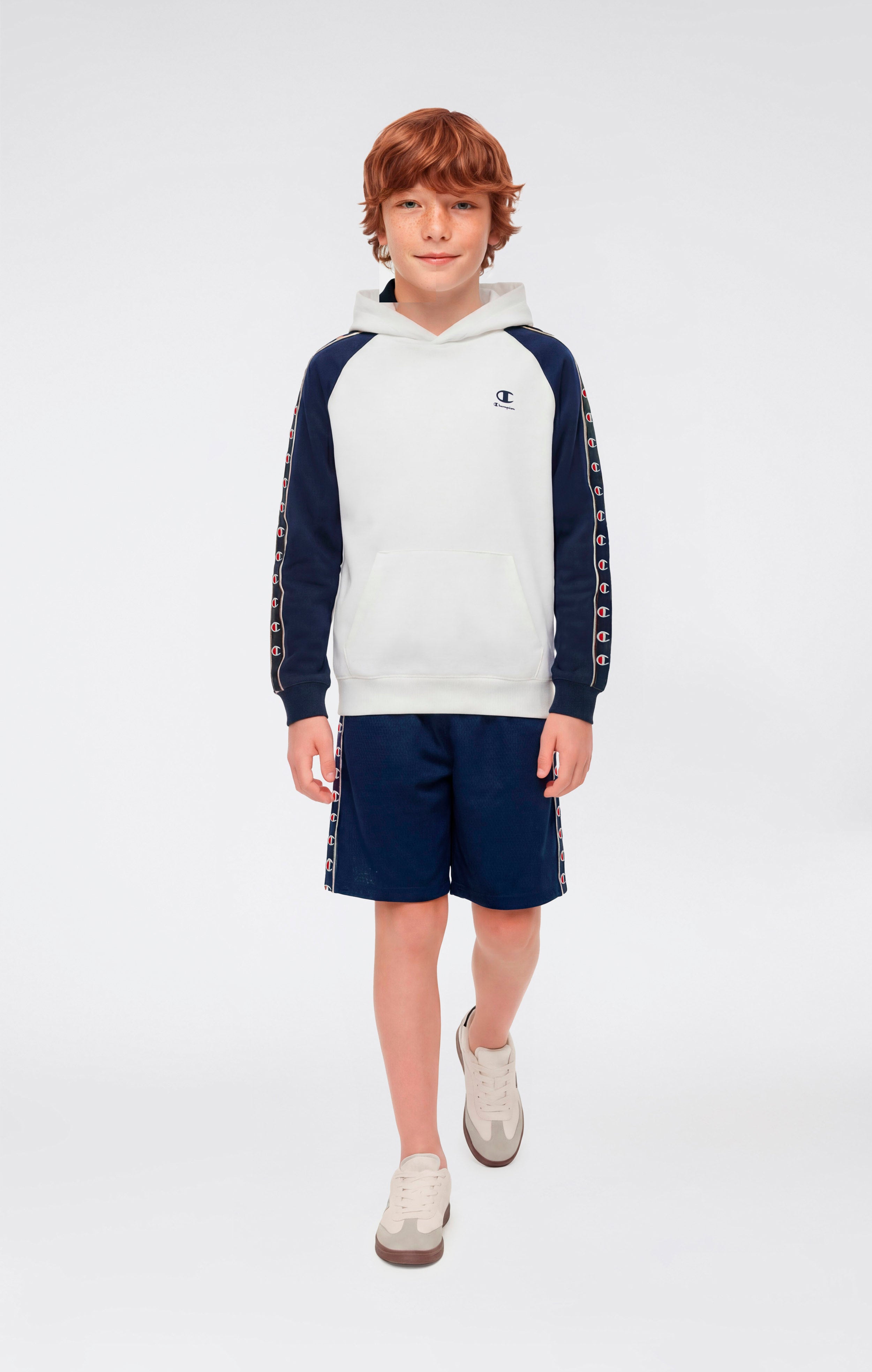 Boys’ Mesh Bermuda Shorts with Tape Logo