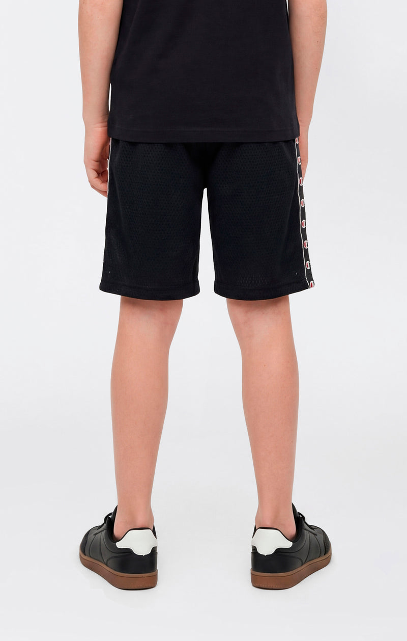 Boys’ Mesh Bermuda Shorts with Tape Logo