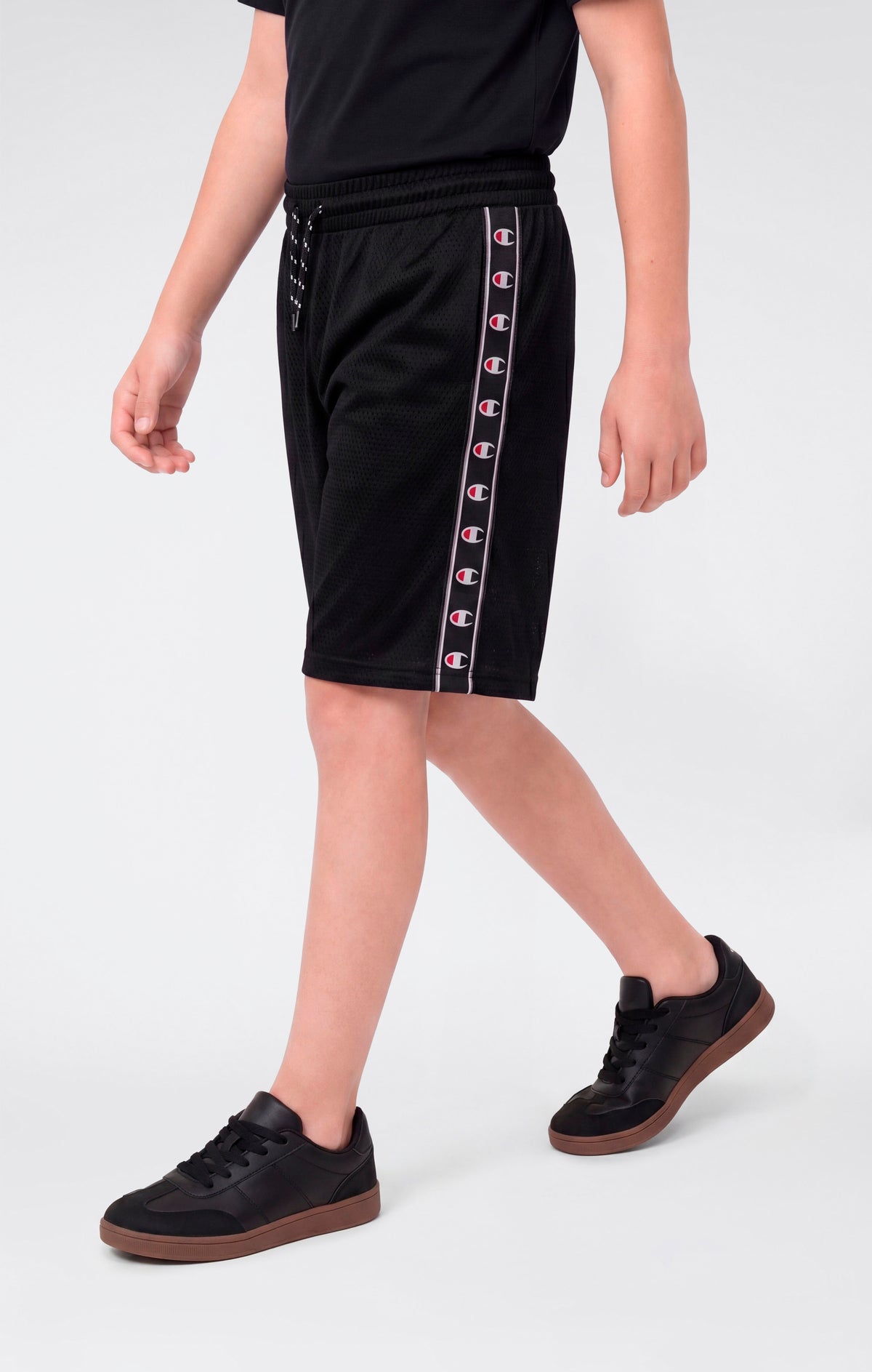 Boys’ Mesh Bermuda Shorts with Tape Logo