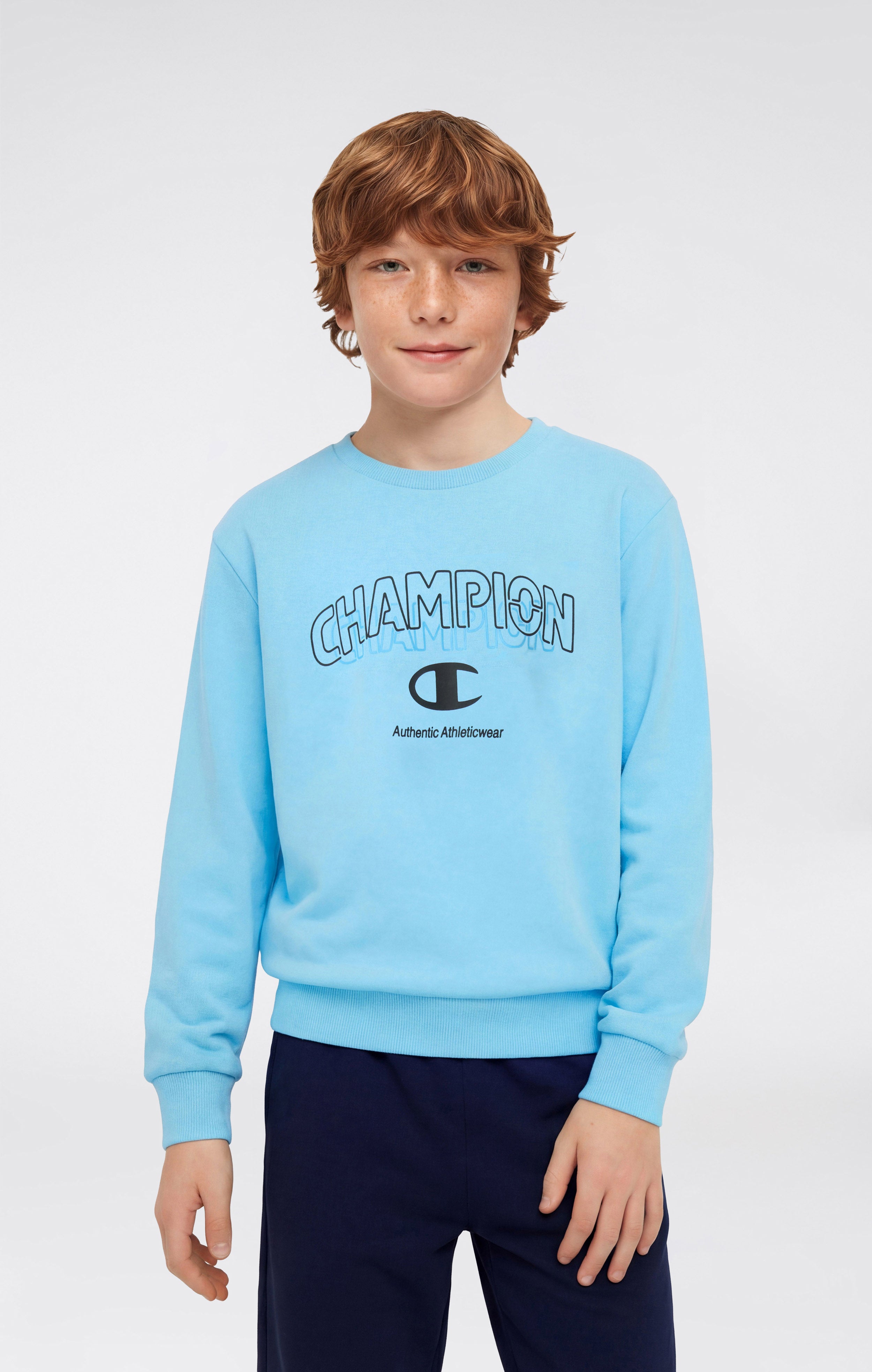 Boys’ Crewneck Sweatshirt and Pants Tracksuit with Graphic