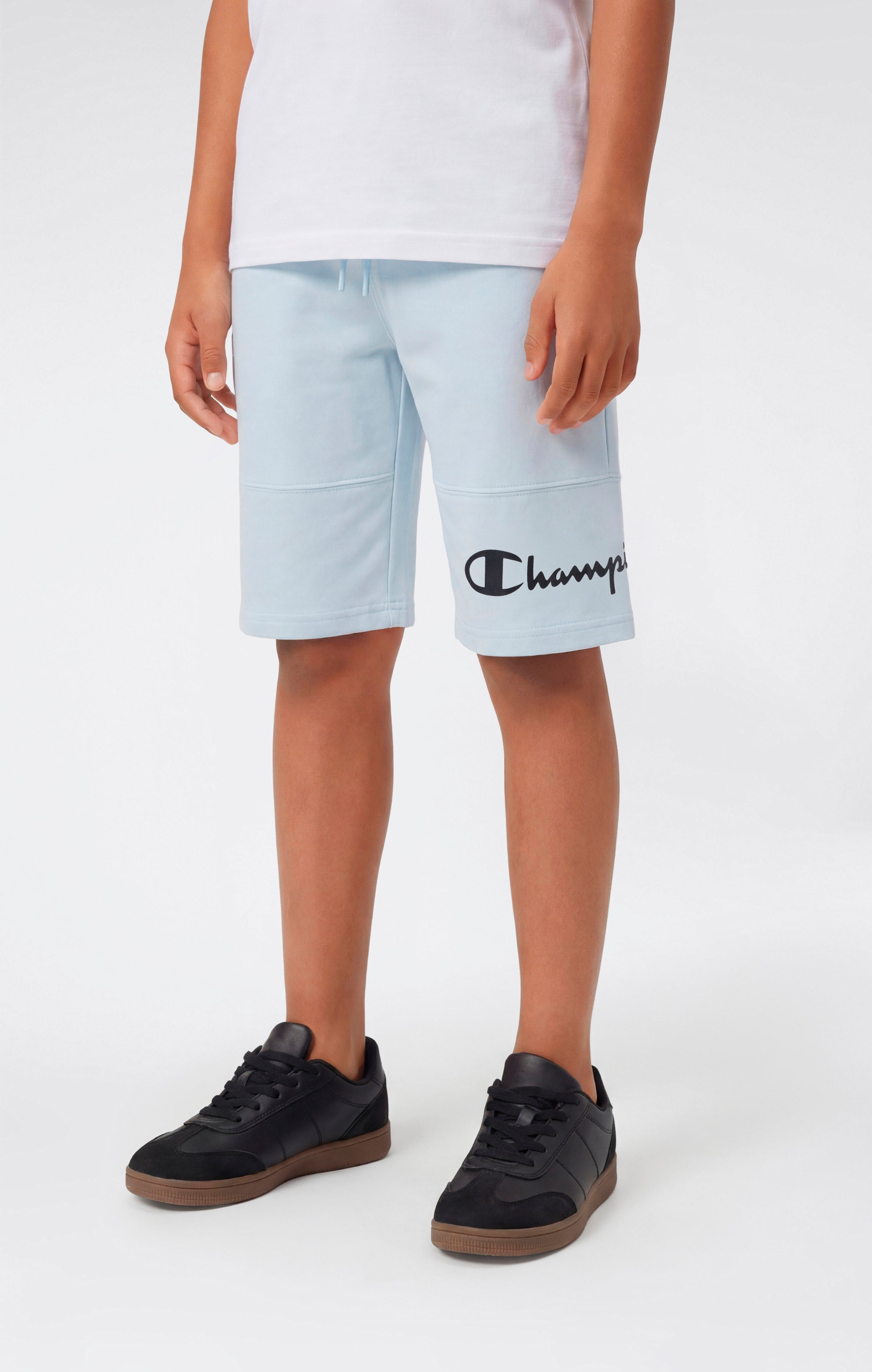 Boys’ Cotton Shorts with Maxi Printed Logo