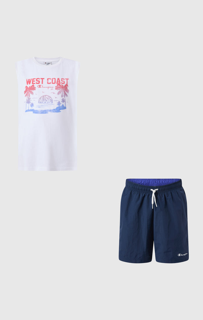 Boys’ Sleeveless T-Shirt and Swim Shorts Set