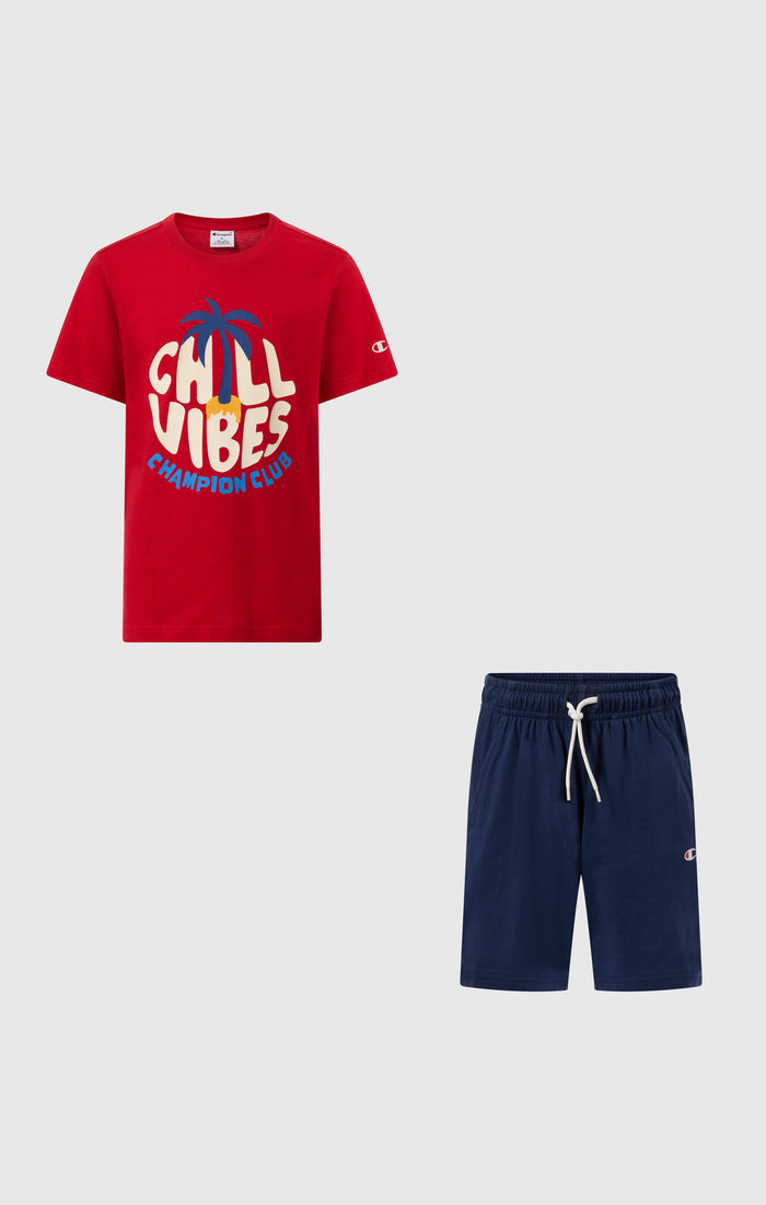 Boys’ Cotton T-Shirt and Shorts Set