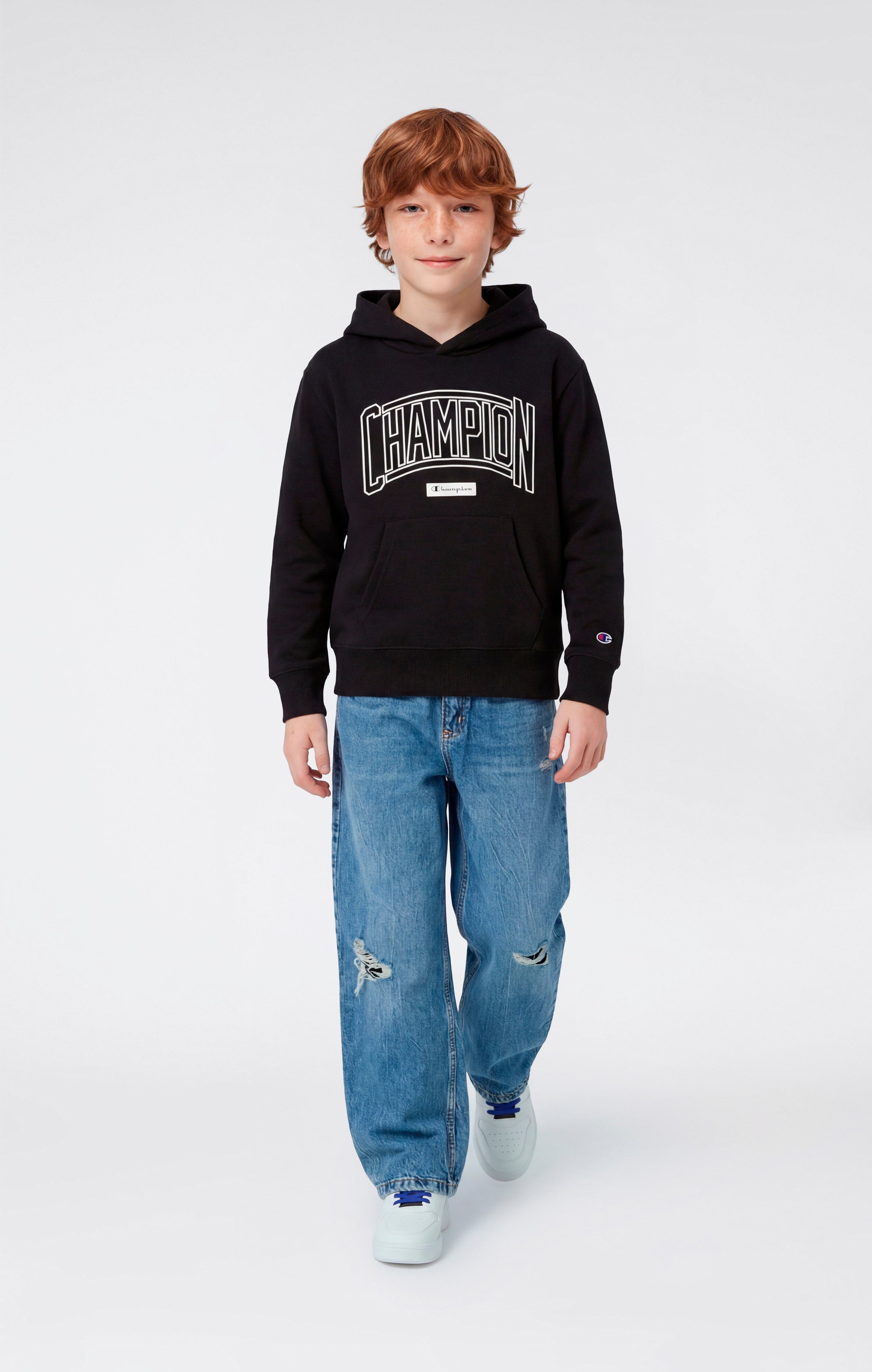Boys’ Hooded Sweatshirt with Puff Print