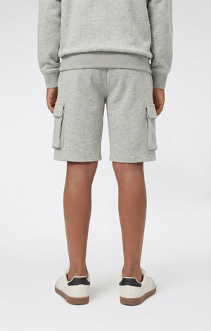Boys’ Cargo Shorts with Puff Print