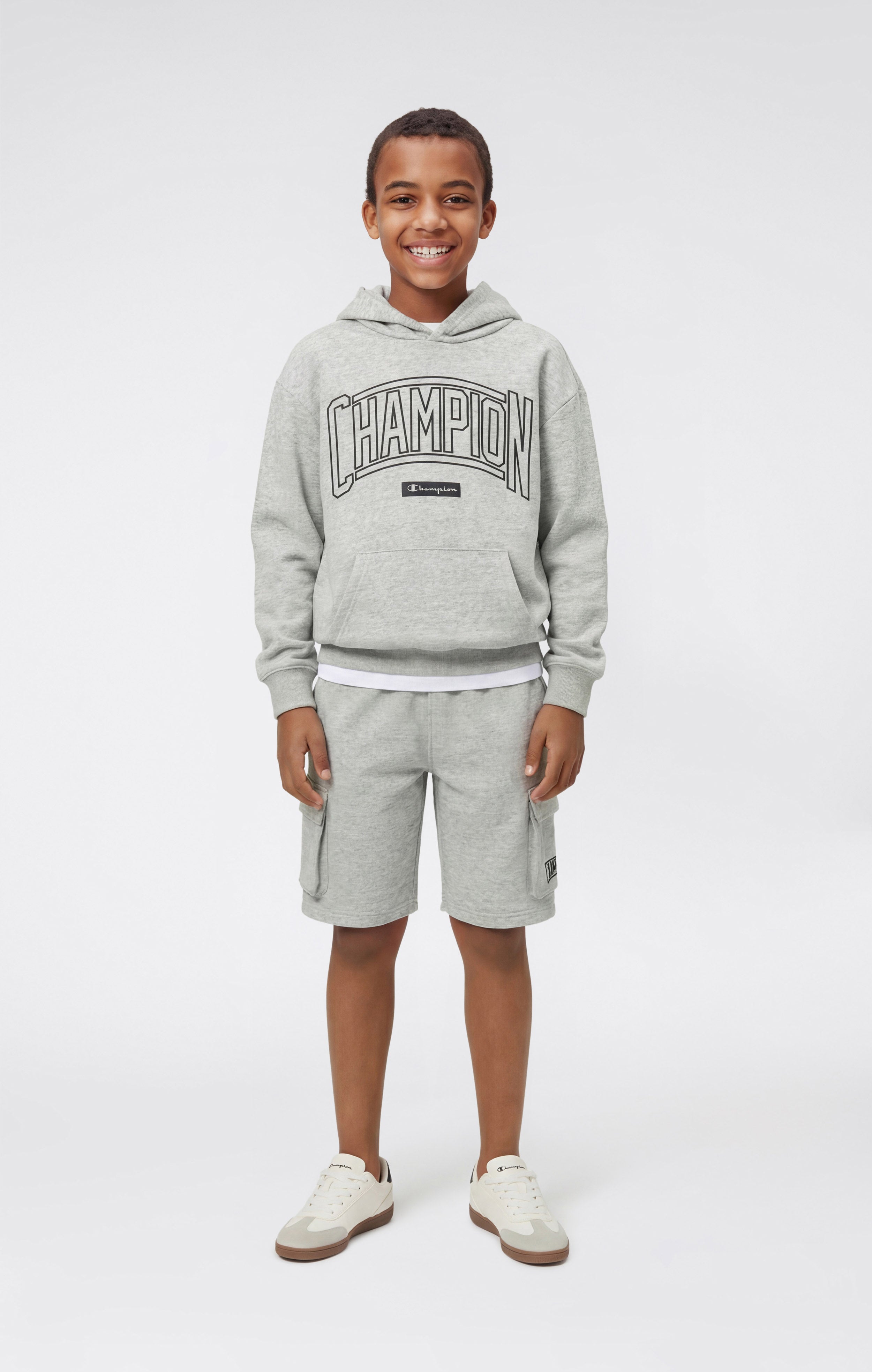 Boys’ Cargo Shorts with Puff Print