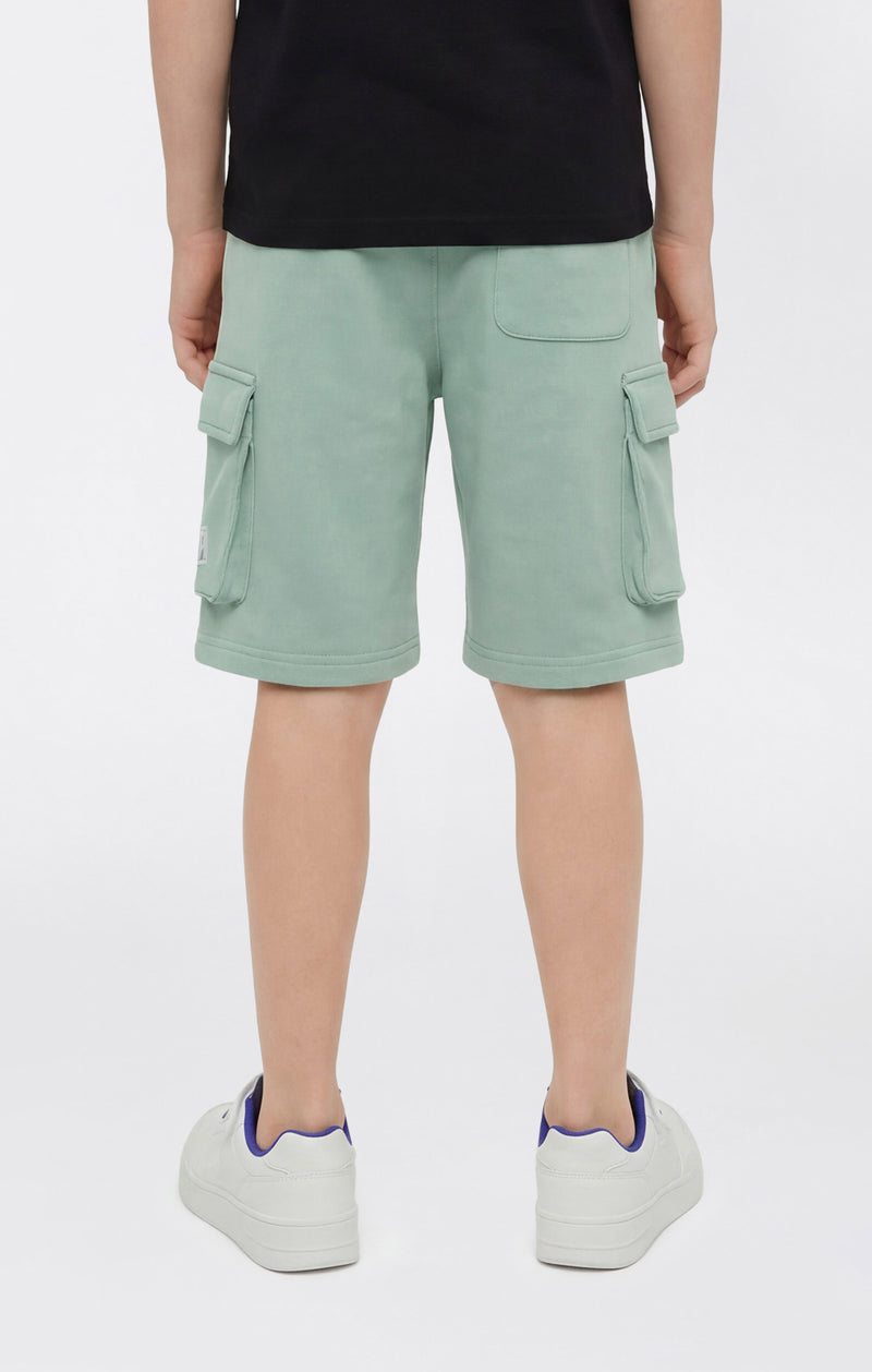 Boys’ Cargo Shorts with Puff Print