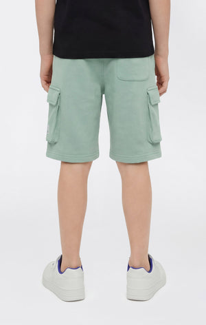 Boys’ Cargo Shorts with Puff Print