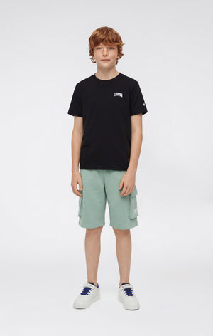 Boys’ Cargo Shorts with Puff Print