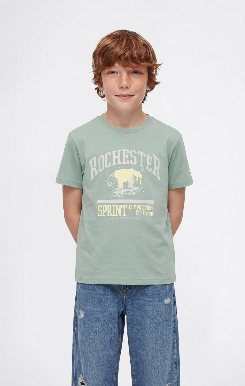 Boys’ Crewneck T-shirt with Puff Print