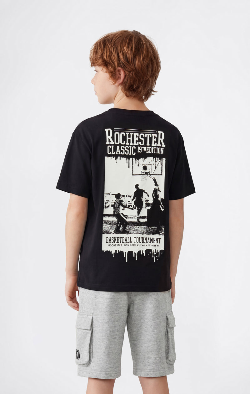 Boys’ Crewneck T-shirt with Puff Print