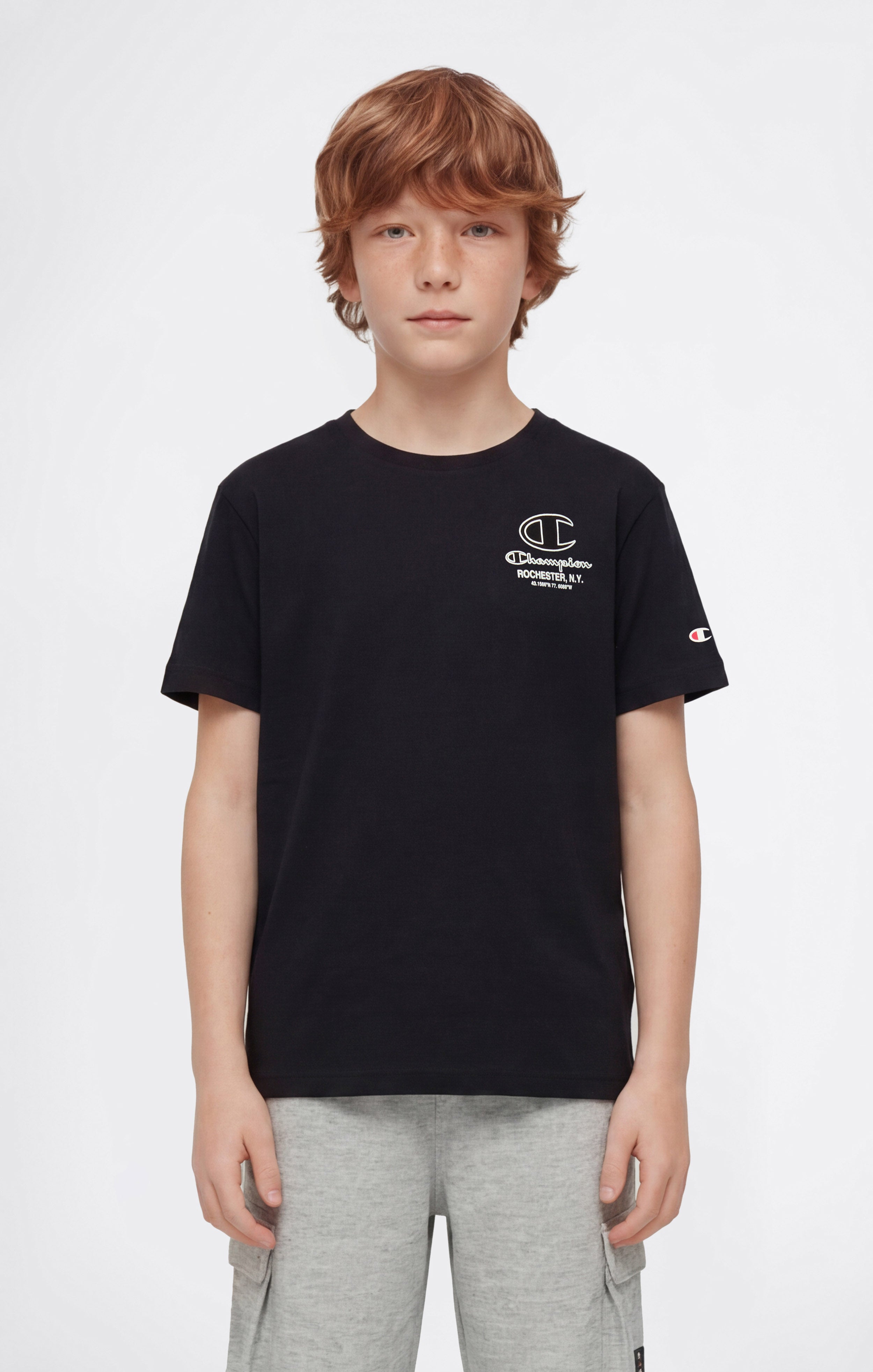 Boys’ Crewneck T-shirt with Puff Print