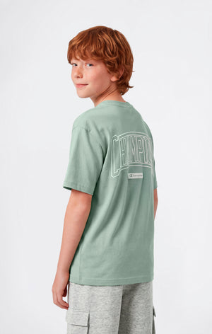 Jungen Rundhals-T-Shirt mit Puff-Print