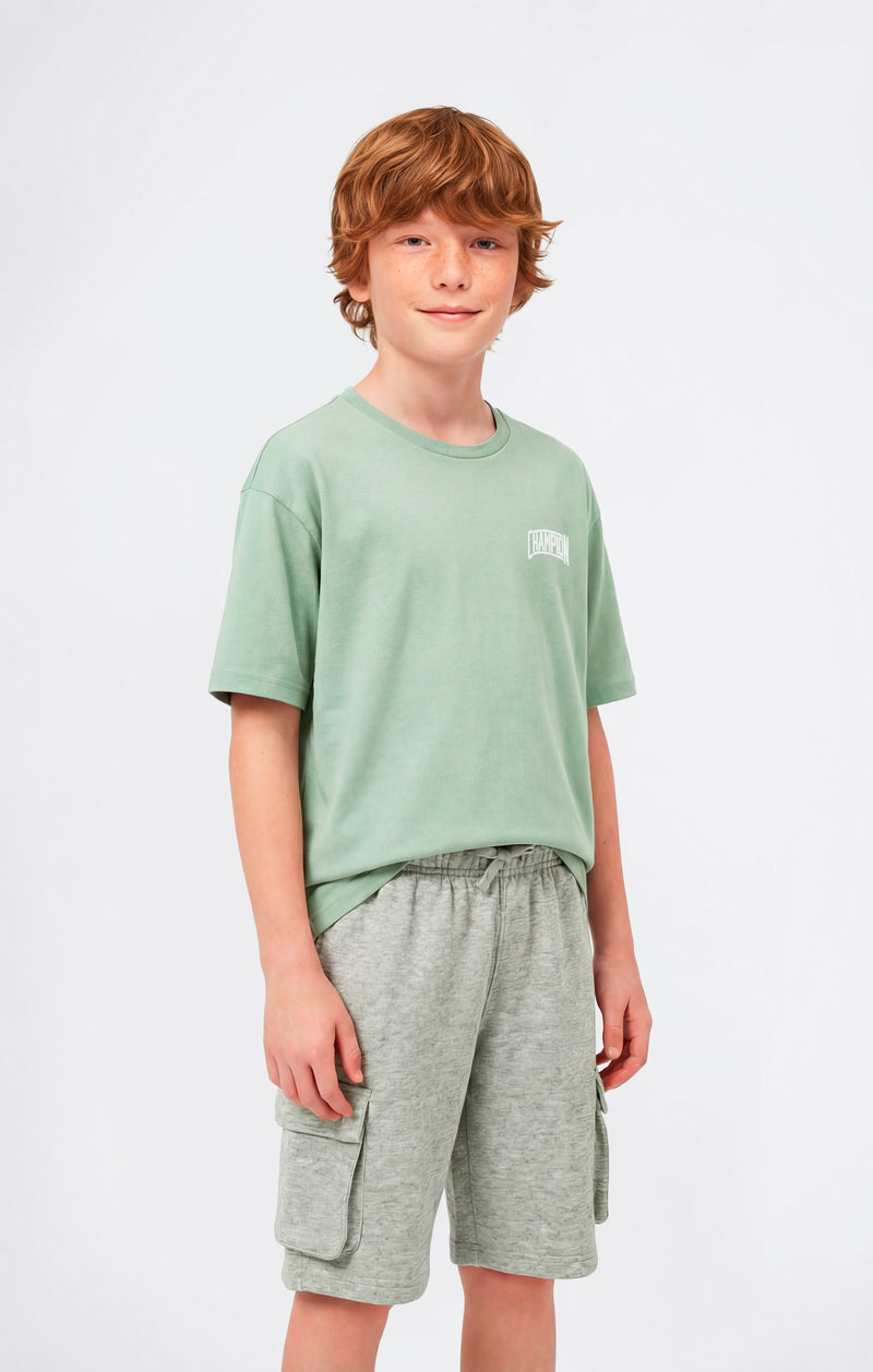 Jungen Rundhals-T-Shirt mit Puff-Print