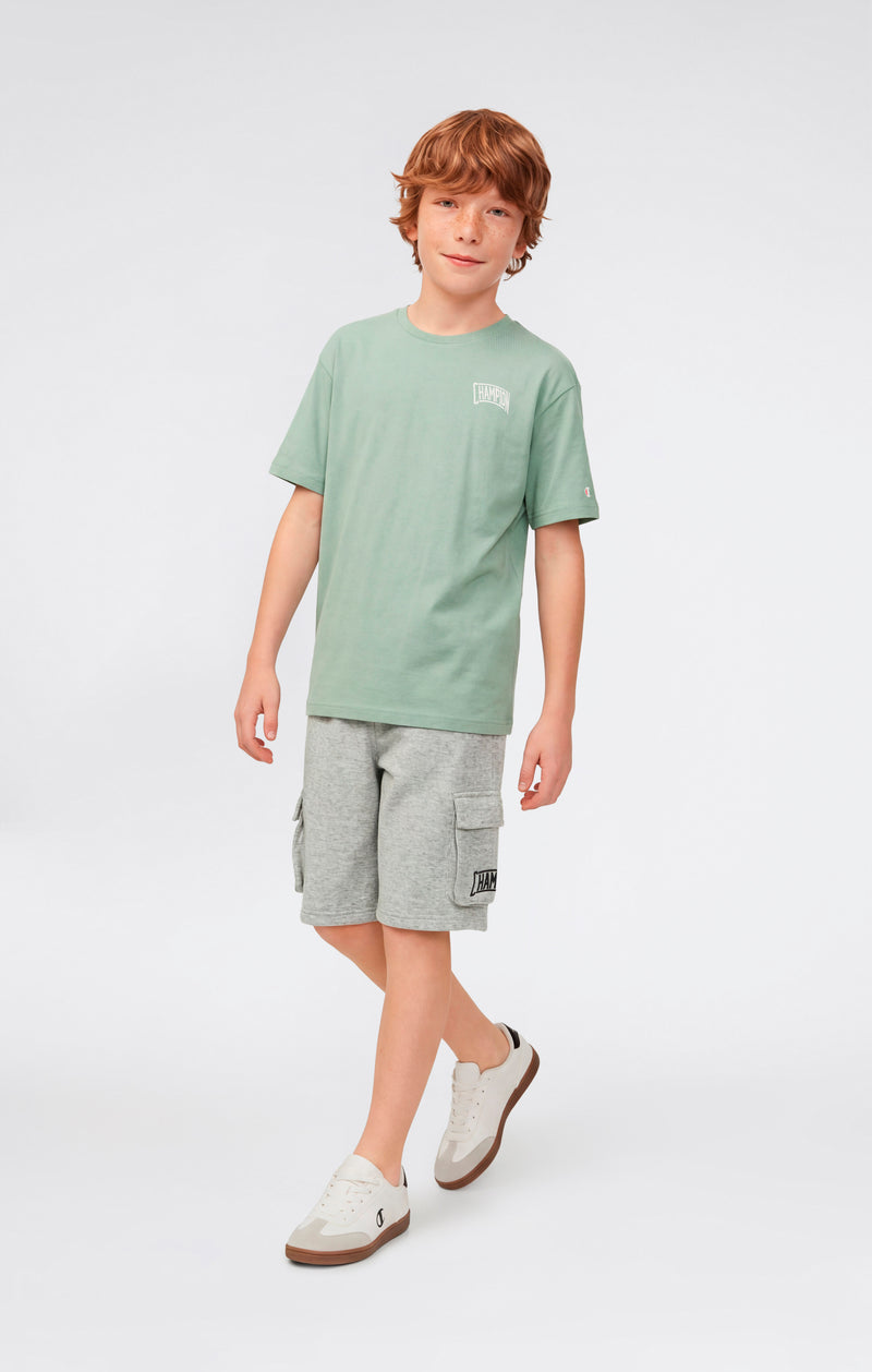 Jungen Rundhals-T-Shirt mit Puff-Print