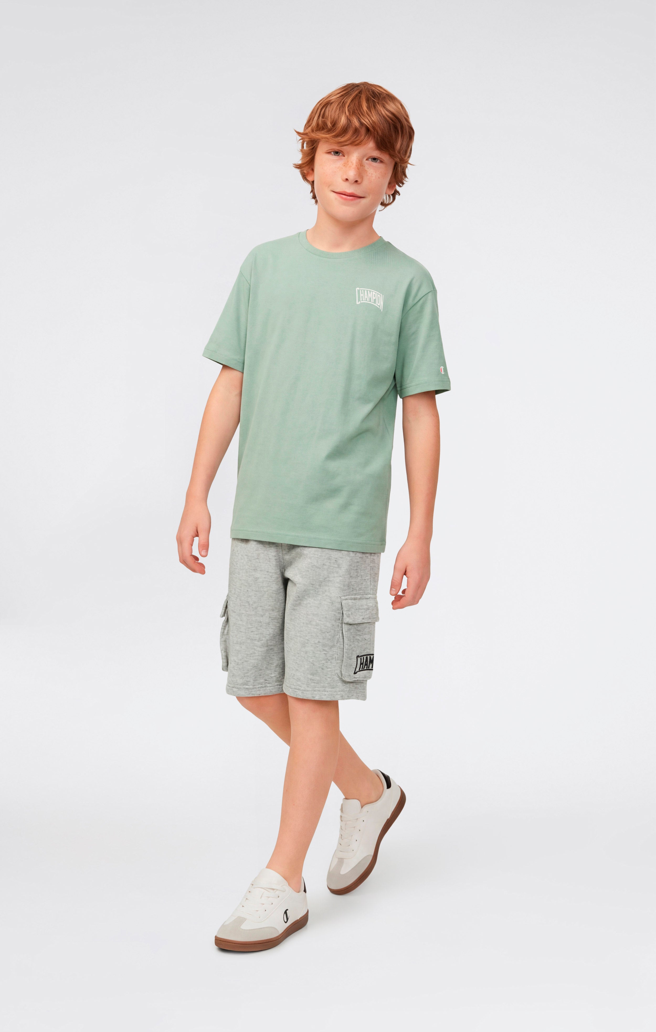 Jungen Rundhals-T-Shirt mit Puff-Print