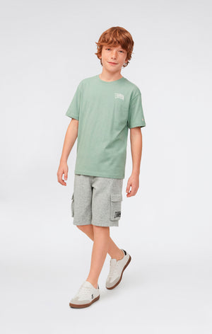 Boys’ Crewneck T-shirt with Puff Print