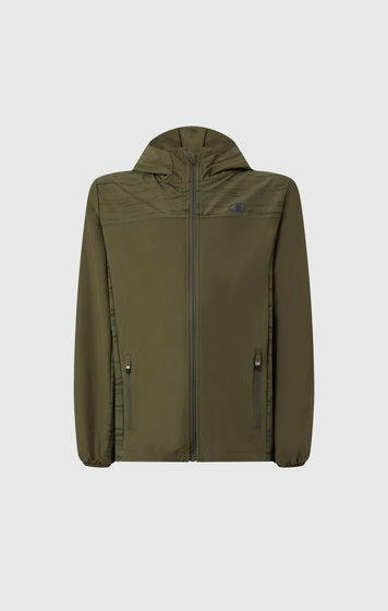 Boys’ Hooded Full Zip Jacket In Stretch Nylon