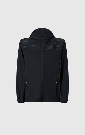 Boys’ Hooded Full Zip Jacket In Stretch Nylon