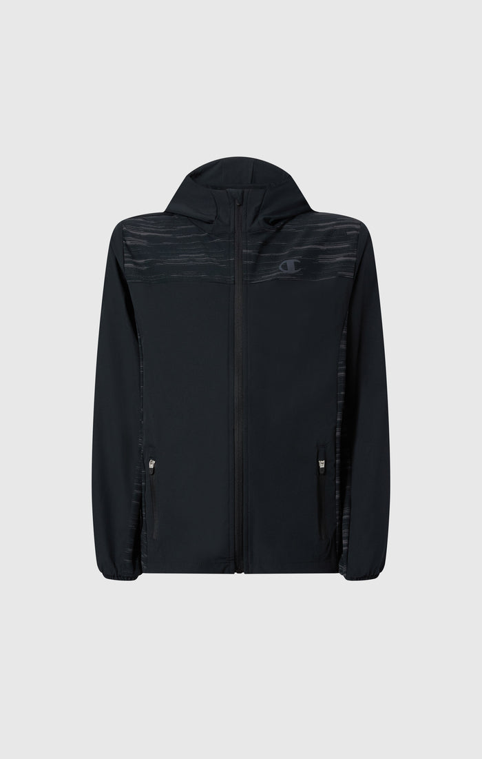 Boys’ Hooded Full Zip Jacket In Stretch Nylon