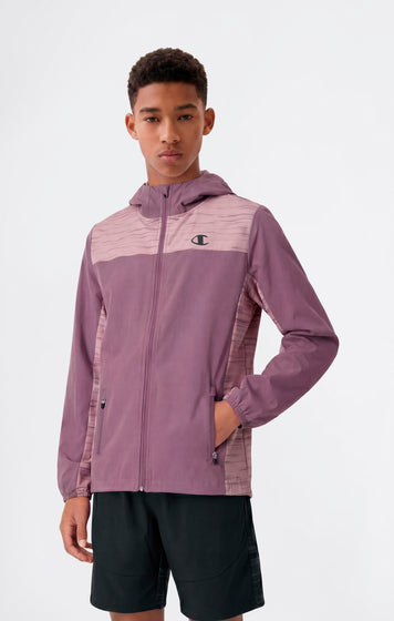 Boys’ Hooded Full Zip Jacket In Stretch Nylon