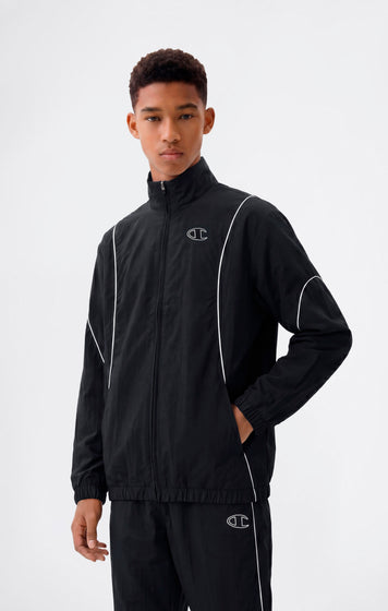 Boys’ Hooded Full Zip Top In Lightweight Nylon