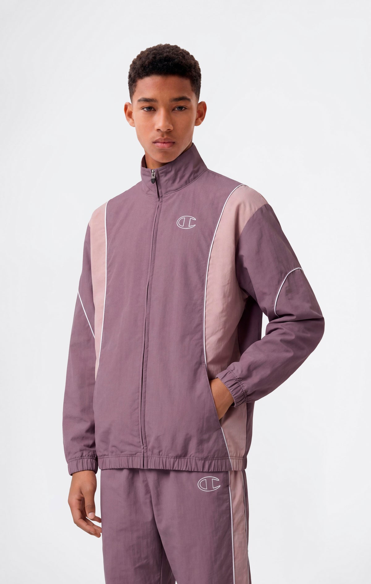 Boys’ Hooded Full Zip Top In Lightweight Nylon