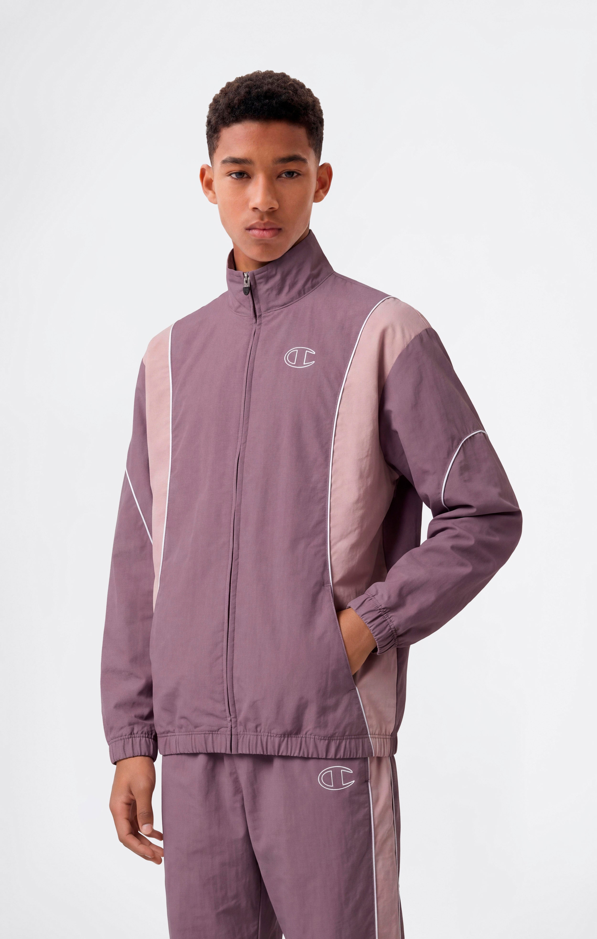 Boys’ Hooded Full Zip Top In Lightweight Nylon