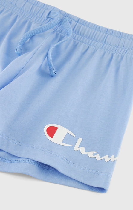 Girls Script Logo Cotton Shorts