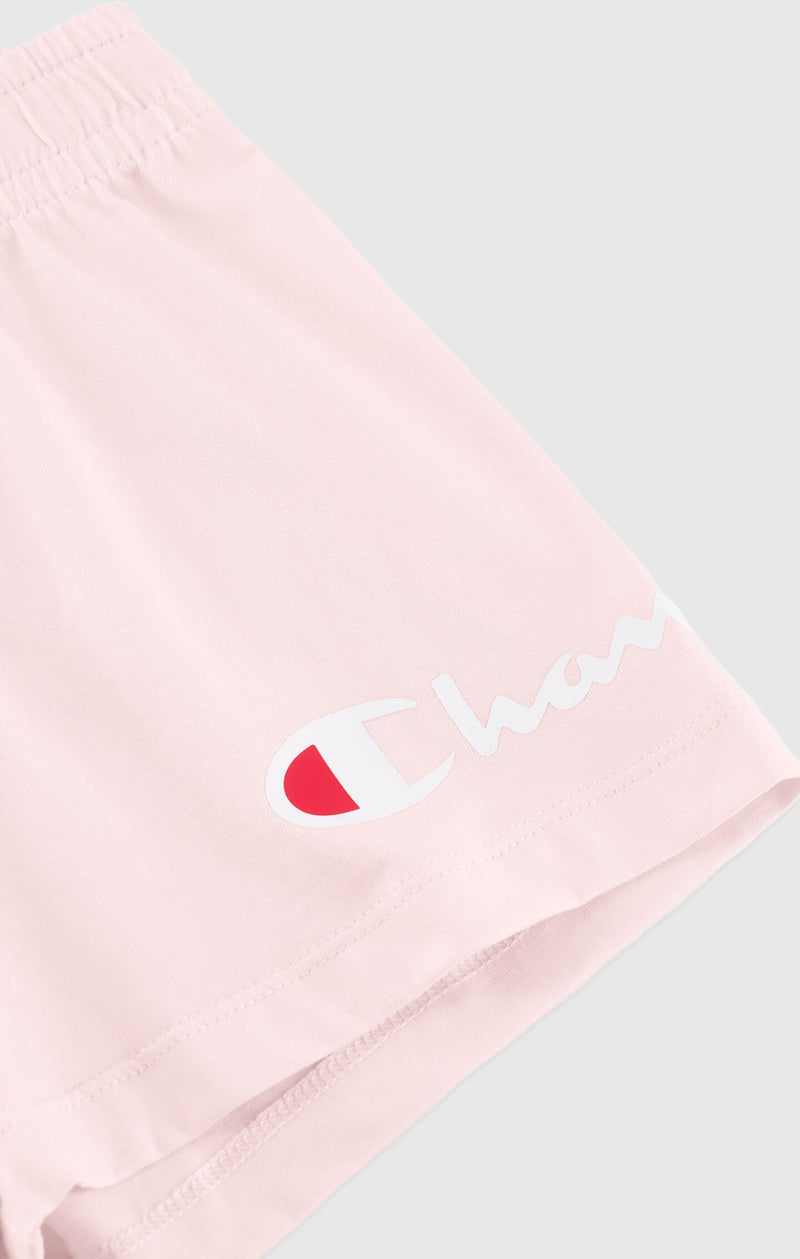 Girls' Lightweight Cotton Shorts with Champion Logo