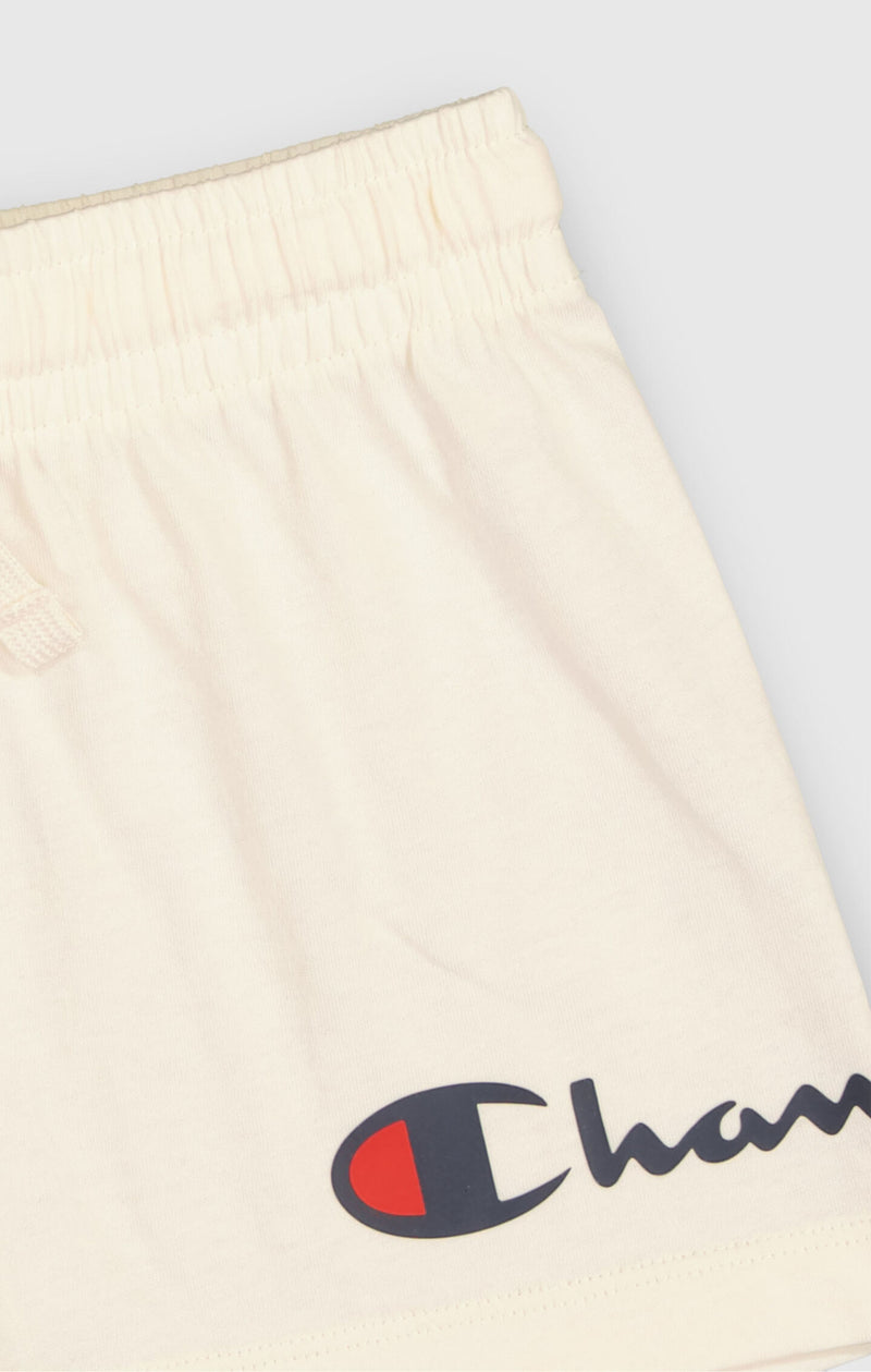 Pantaloncini Leggeri in Cotone con Logo Champion da Bambina