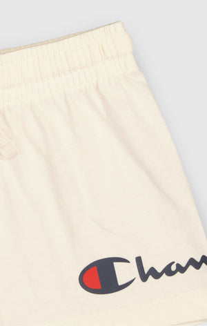 Pantaloncini Leggeri in Cotone con Logo Champion da Bambina
