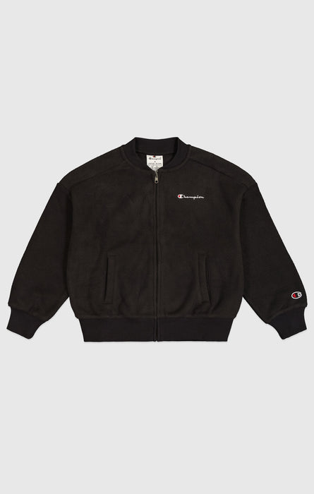 Felpa in pile con cerniera da bambina