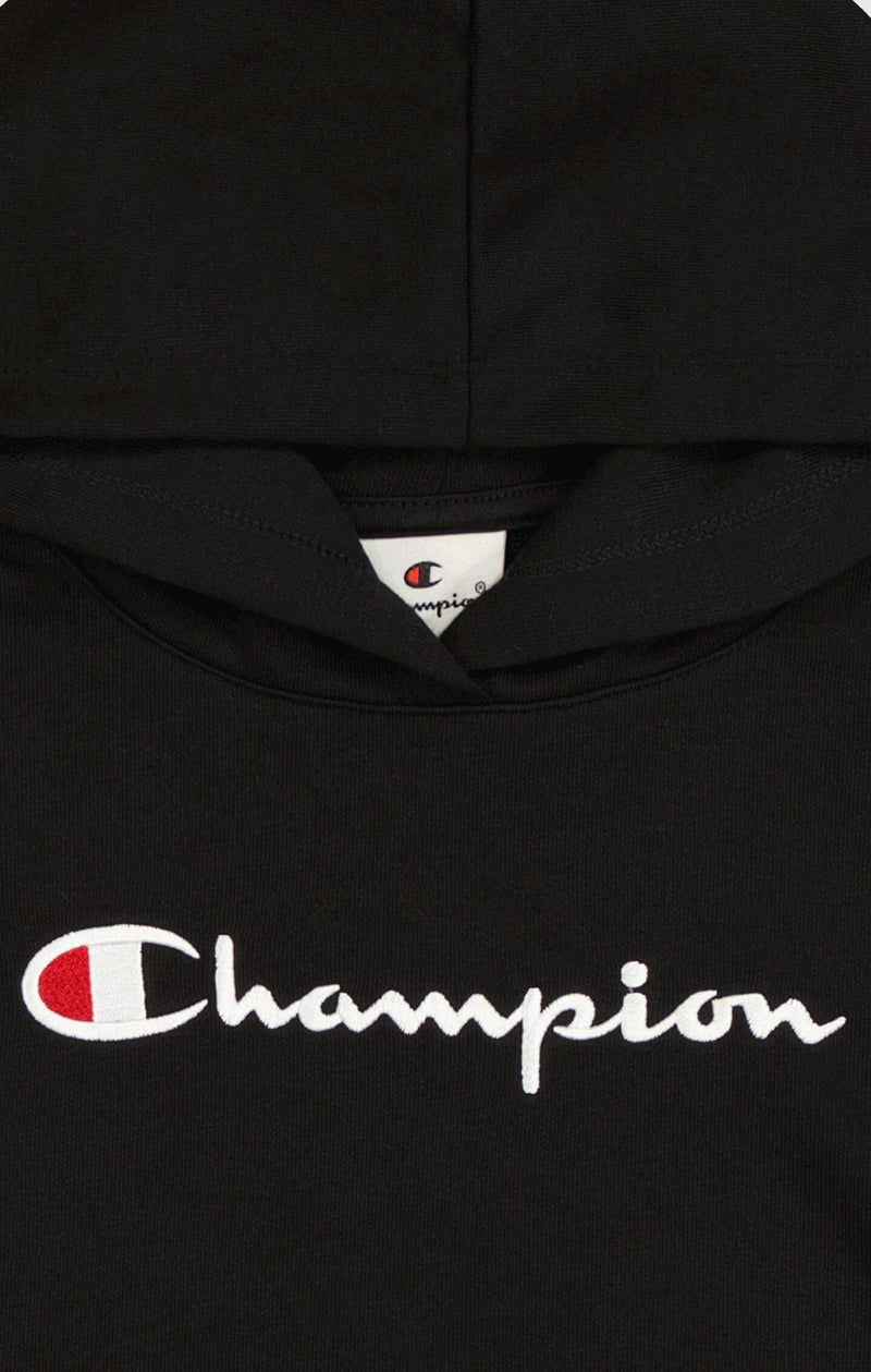 Ultraleichter Kapuzenpullover mit Großem Gesticktem Logo Mädchen