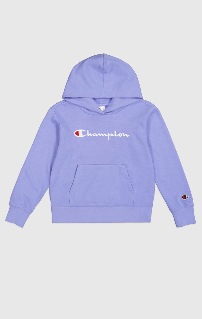 Girls' Ultra-Lightweight Hoodie with Large Embroidered Logo